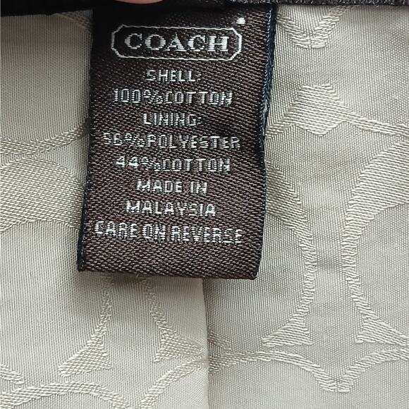 Coach Button Front Car Walking Coat Trench Outerwear Light Blue Size Small - Picture 5 of 9